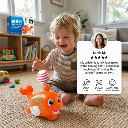 Interactive Floating Ball Fish Toy with Lights & Music