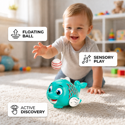Interactive Floating Ball Fish Toy with Lights & Music