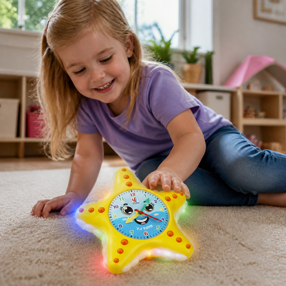 Starfish Clock Learning Toy – Interactive Time Teaching Toy for Kids