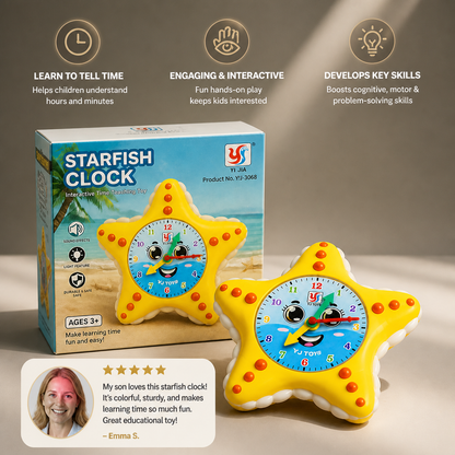Starfish Clock Learning Toy – Interactive Time Teaching Toy for Kids