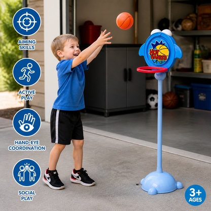 3-in-1 Educational Activity Game – Ring Toss, Basketball & Sticky Ball