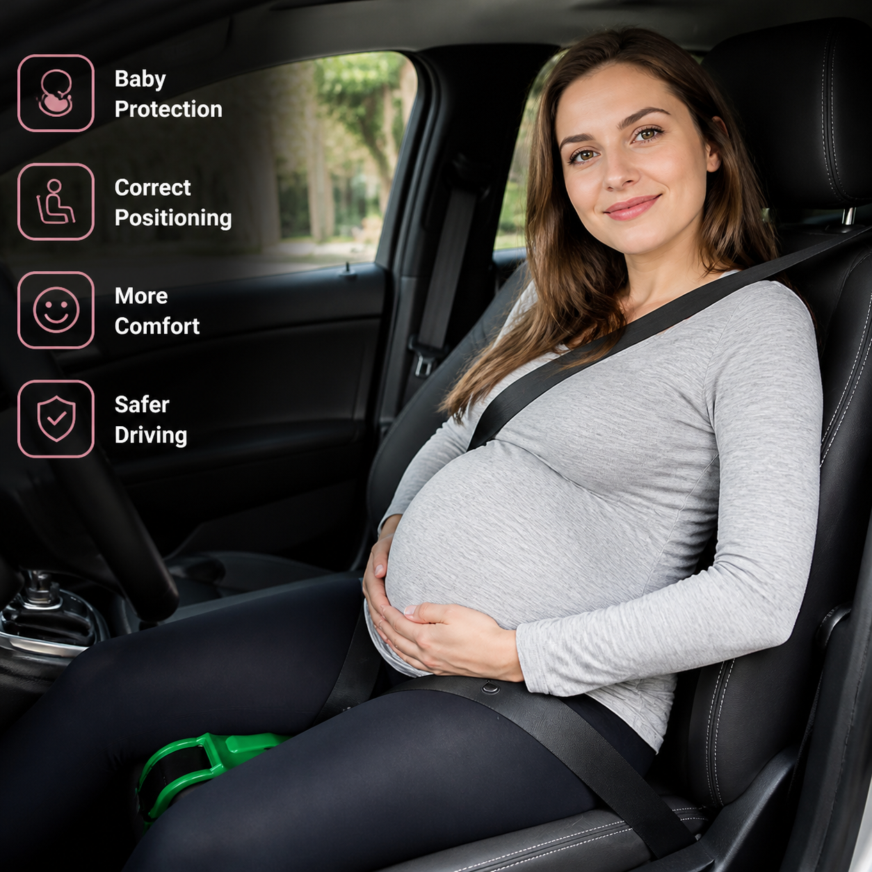 Car Travel Maternity Belly Support Strap – Adjustable & Comfortable Pregnancy Support