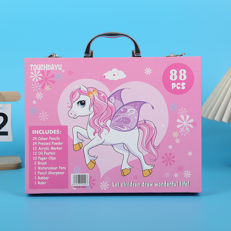 88-Piece Creative Art Case for Little Artists