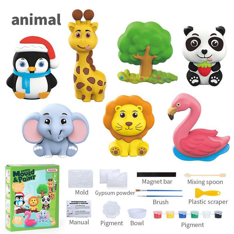 DIY Animal Plaster Painting Kit – Mold, Paint & Create Craft Set for Kids