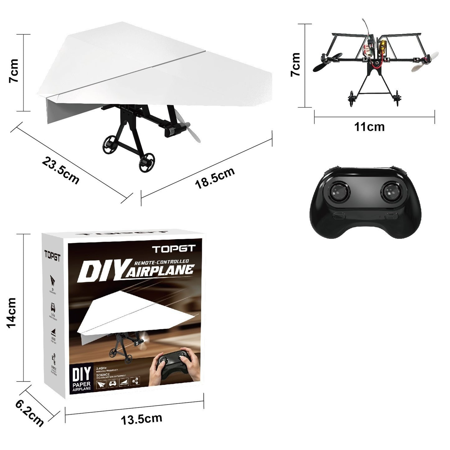 DIY Remote Control Paper Airplane Kit