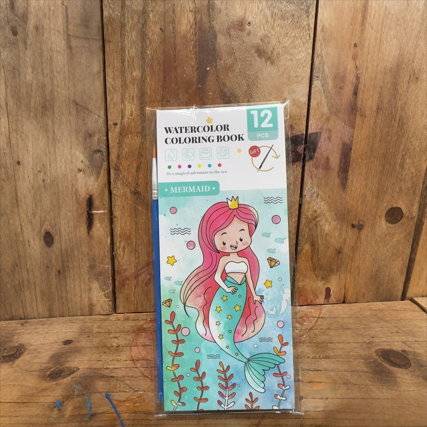 All-in-One Watercolour Painting Book with Built-In Paint & Brush