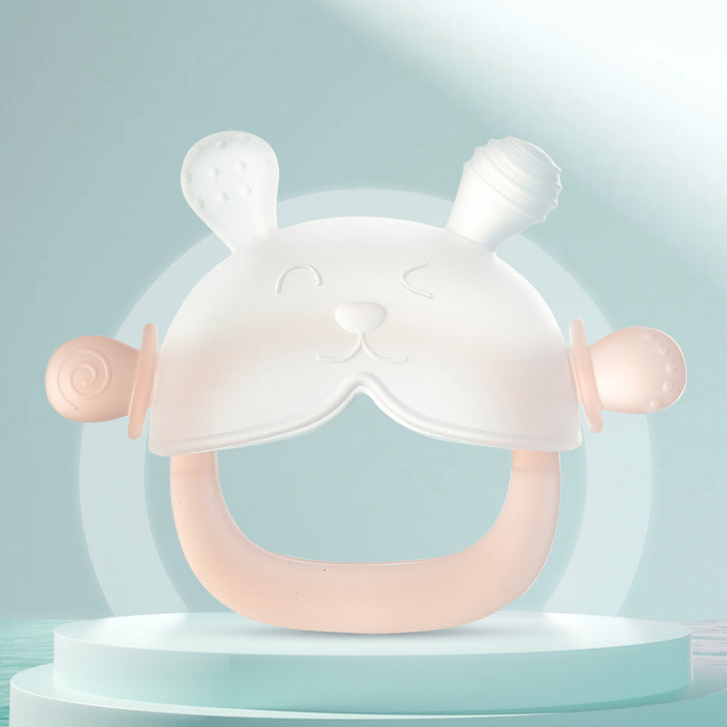 Bunny Baby Teething Mitten – Soft BPA-Free Silicone Gum Soother with Anti-Drop Wristband (3–18 Months)