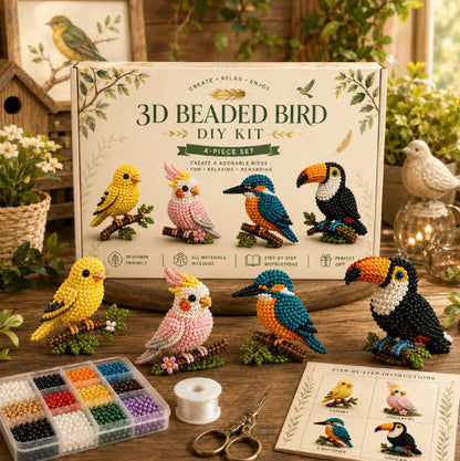 3D Beaded Animal Craft Kit – DIY Mini Bead Art Set for Beginners