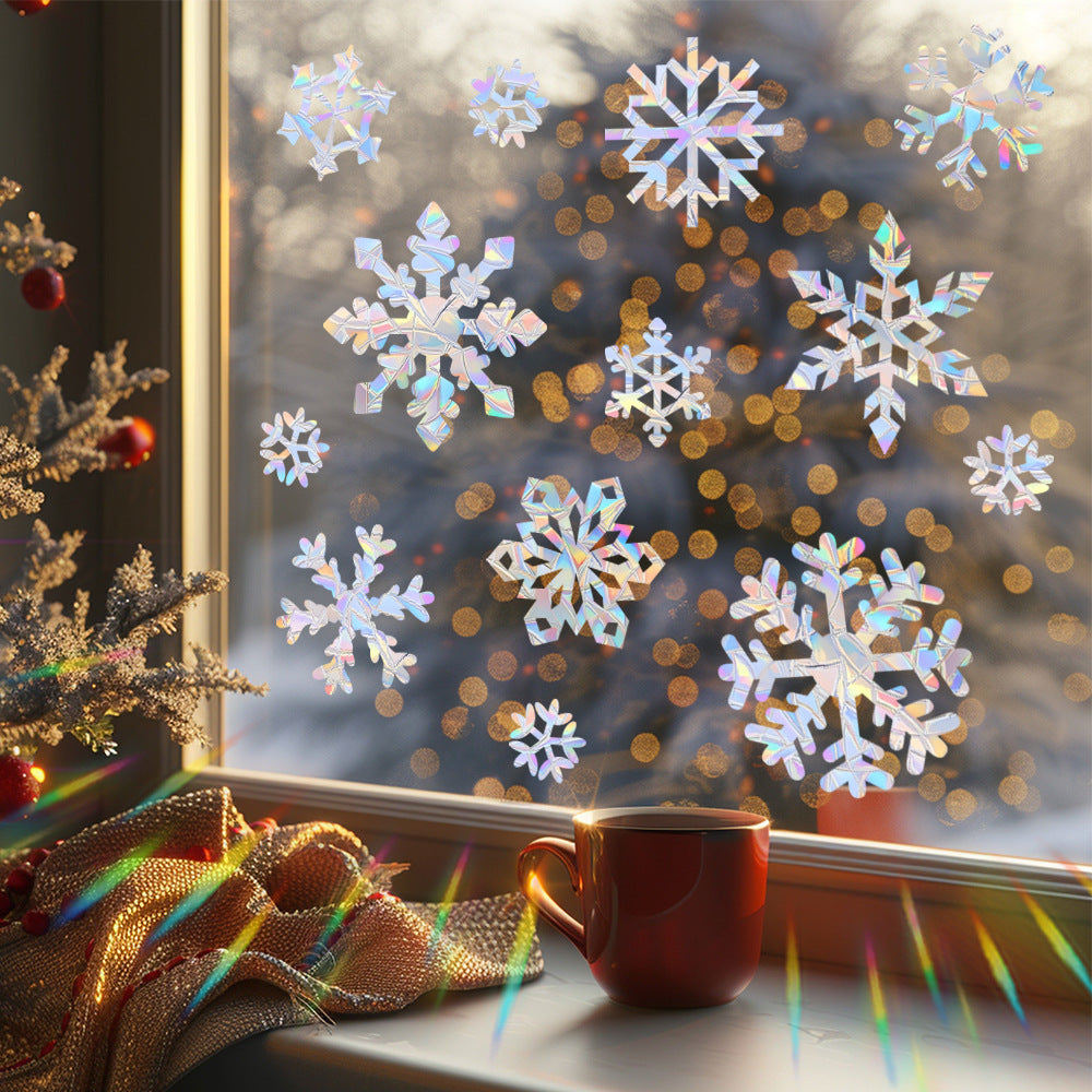 Reusable Snowflake Suncatcher Window Stickers