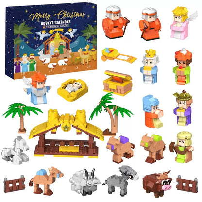 Christmas Nativity Building Blocks Advent Calendar for Kids