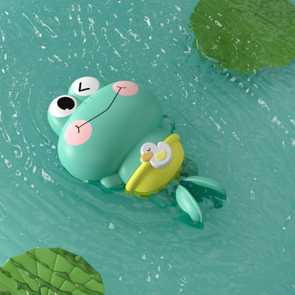 Cute Wind-Up Swimming Frog Bath Toy for Kids