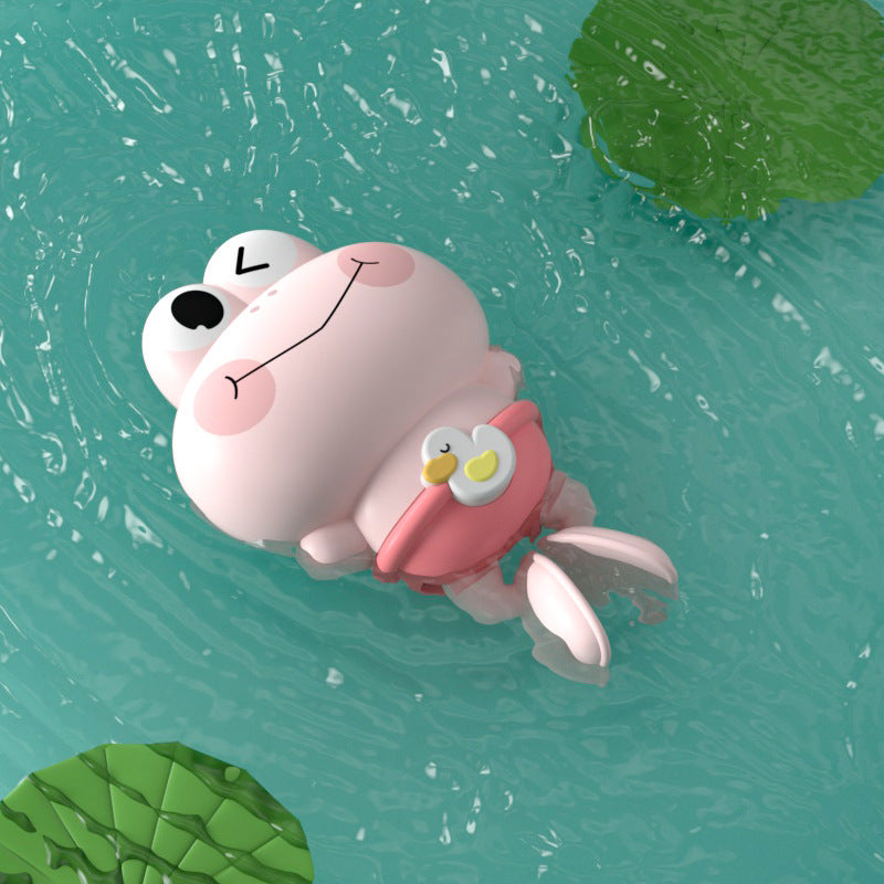Cute Wind-Up Swimming Frog Bath Toy for Kids