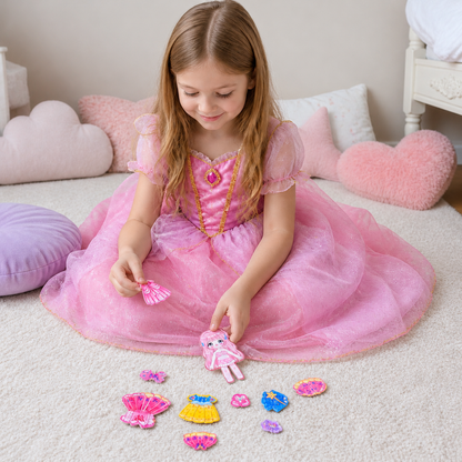 Princess Magnetic Dress-Up Set with 3D Stickers
