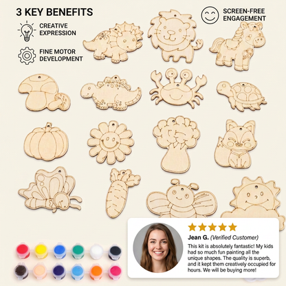 DIY Wooden Paint & Play Craft Kit for Kids