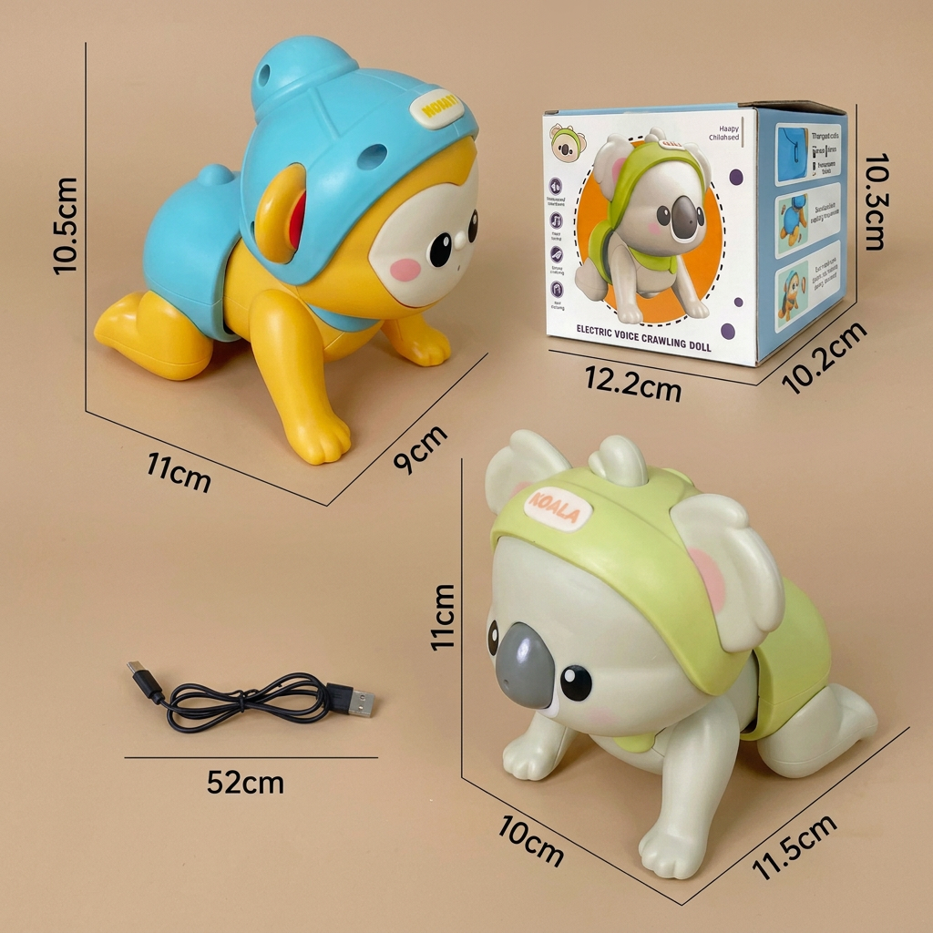 Interactive Crawling Baby Toy with Music & Voice Recording