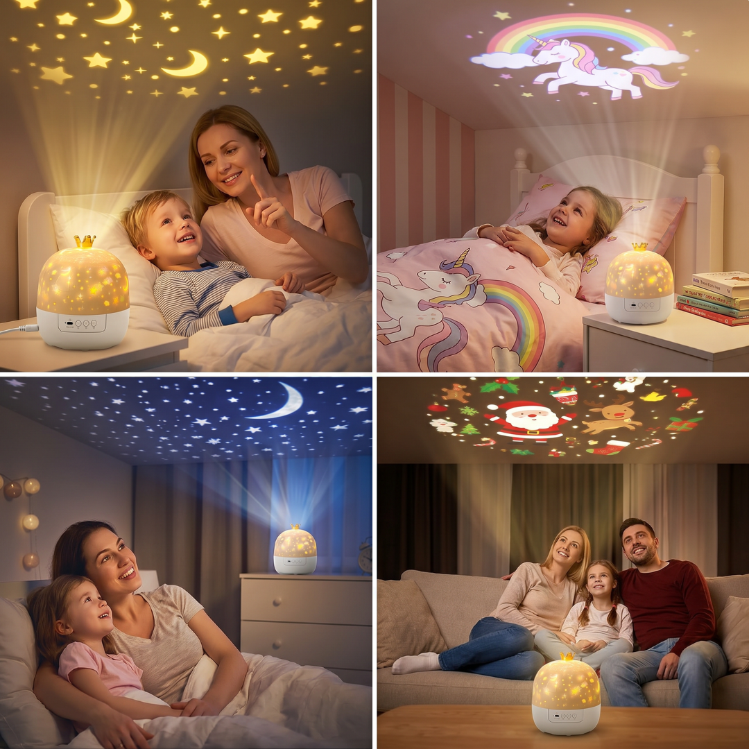 2-in-1 children's night light and projector