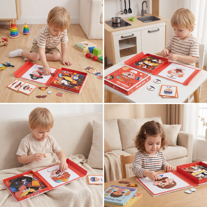 Educational facial expression learning puzzle for children