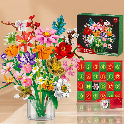 Christmas Building Block Flower Bouquet Advent Calendar