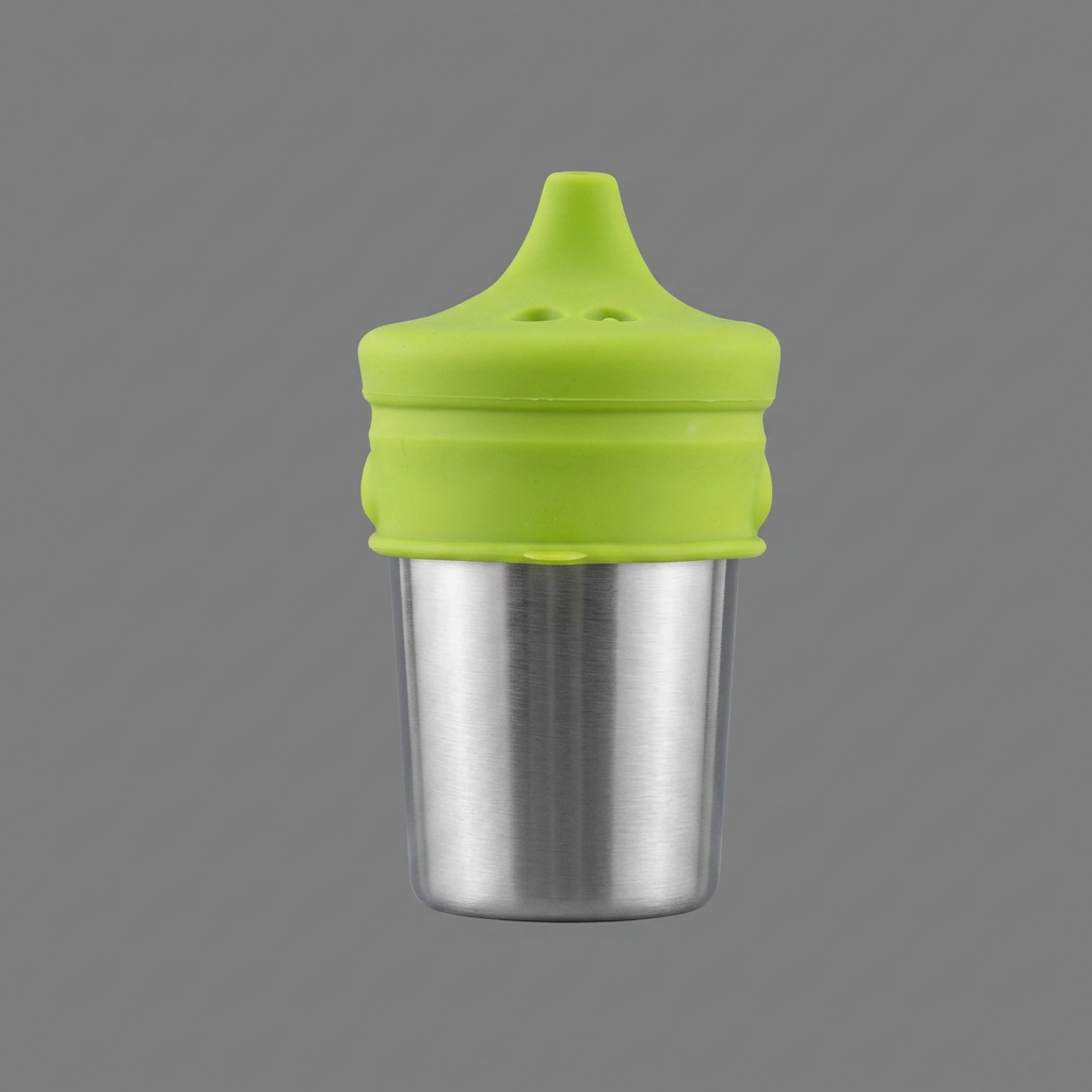 BPA-Free Spillproof Silicone Sippy Cup Lids with Straw