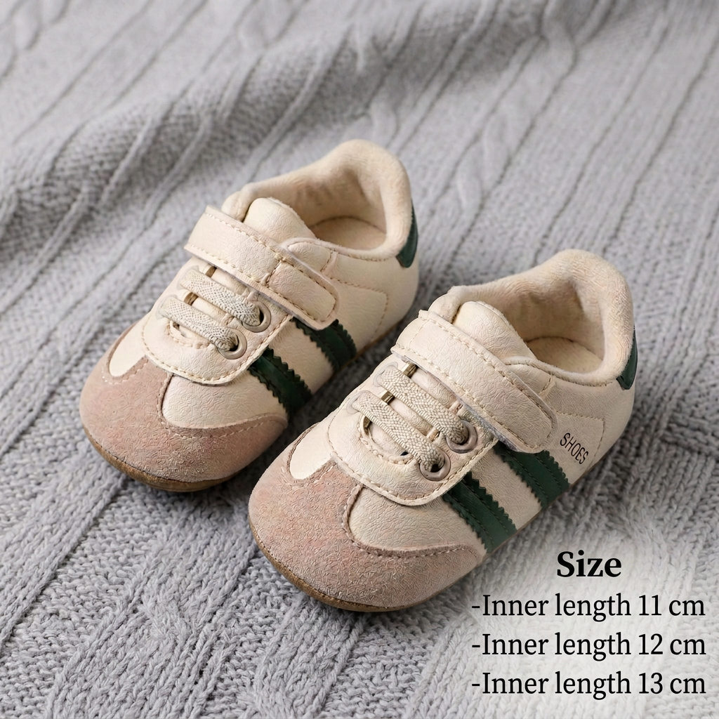 Classic Retro Baby Sneakers – Soft Sole First Walking Shoes