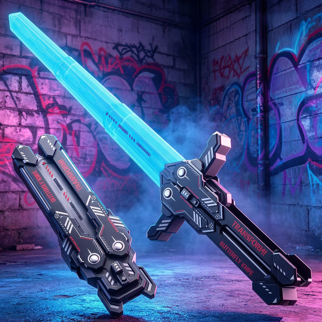 Glowing Telescopic Butterfly Sword Toy