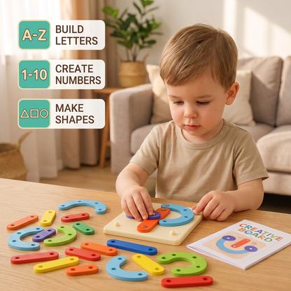 Creative Letters Numbers and Shapes Learning Board