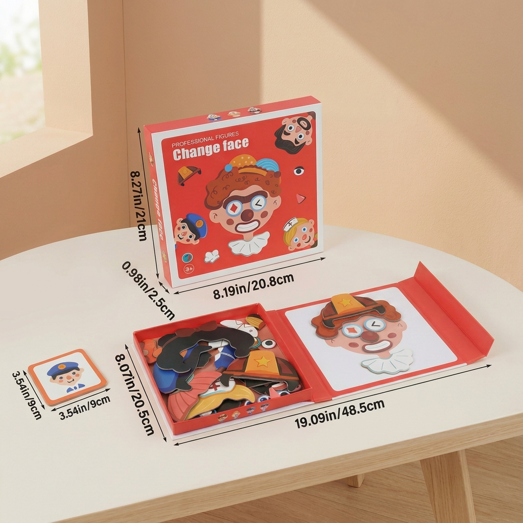 Educational facial expression learning puzzle for children