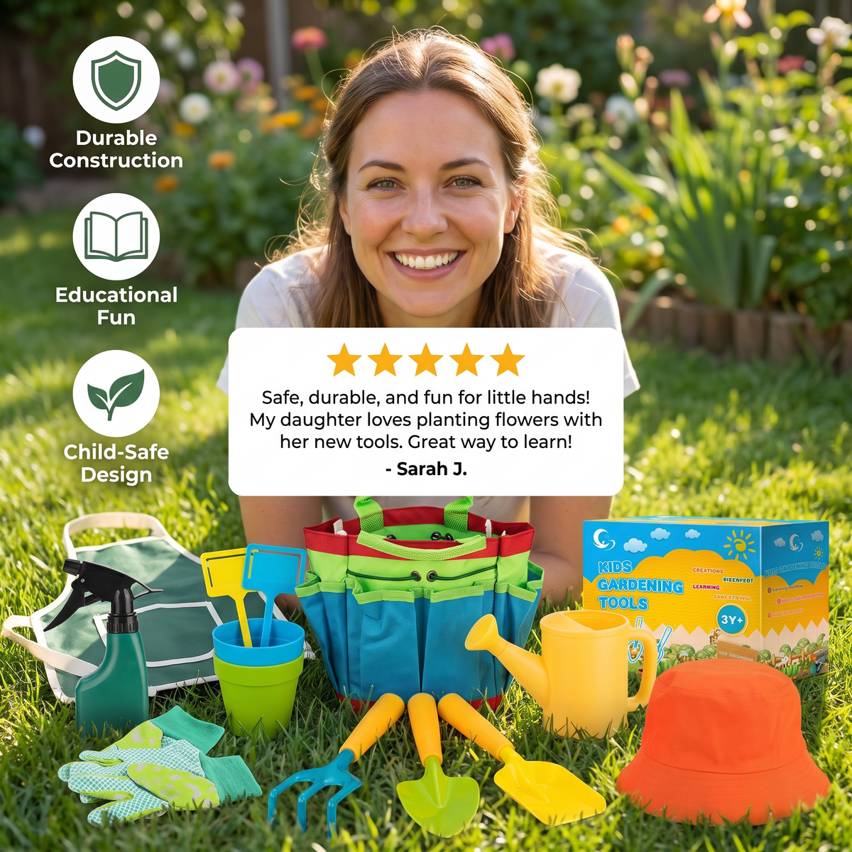 Safe Gardening Tool Set for Kids
