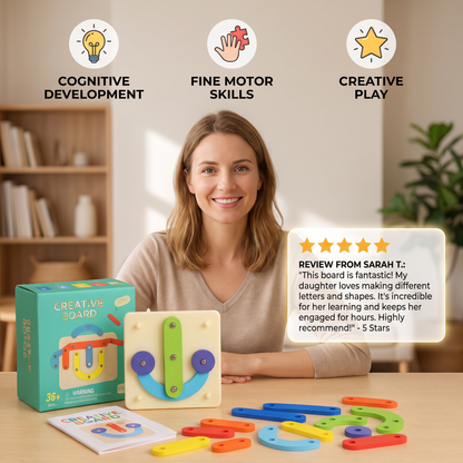 Creative Letters Numbers and Shapes Learning Board