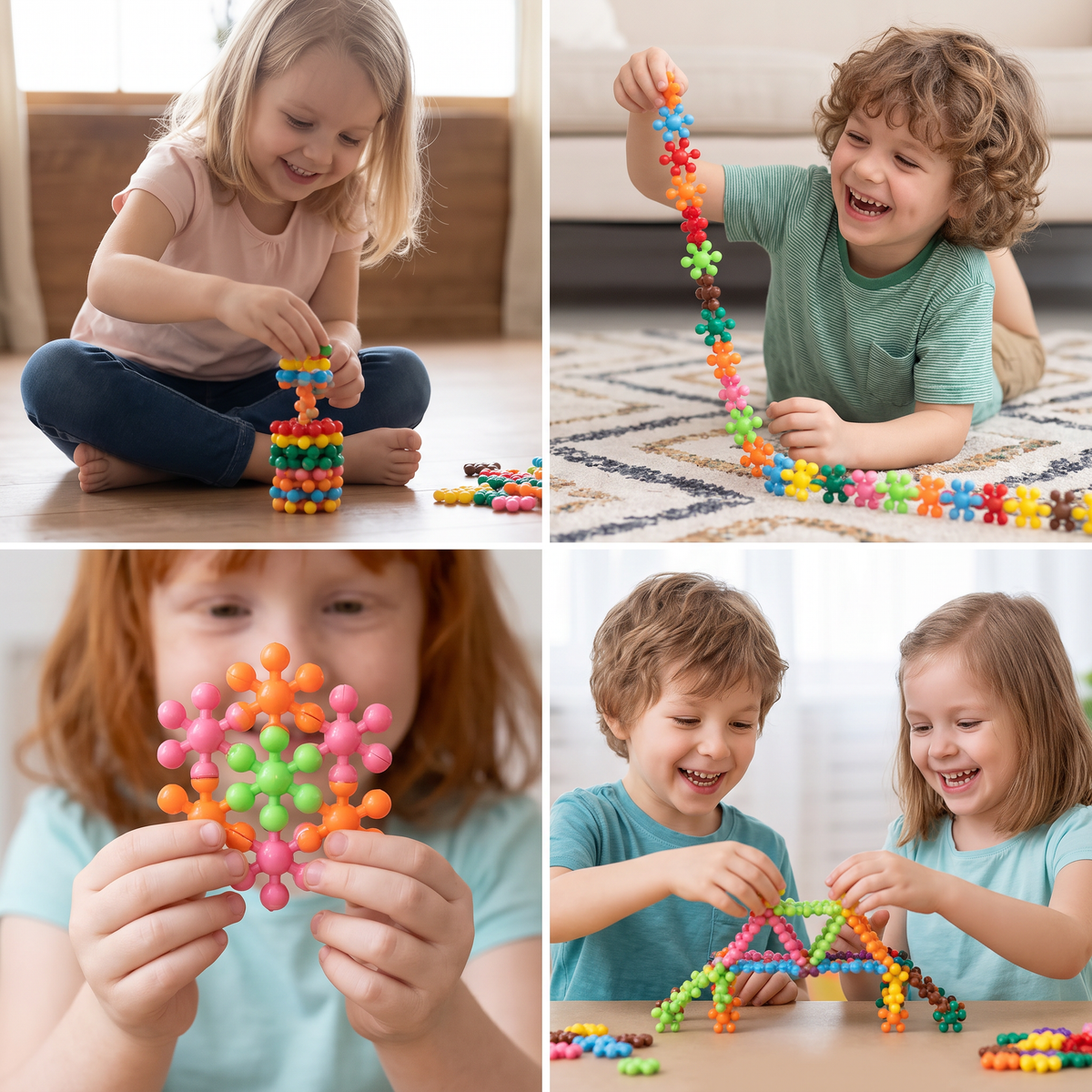 Montessori Plum Blossom Building Block Set