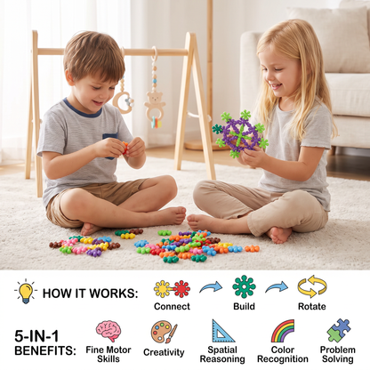 Montessori Plum Blossom Building Block Set