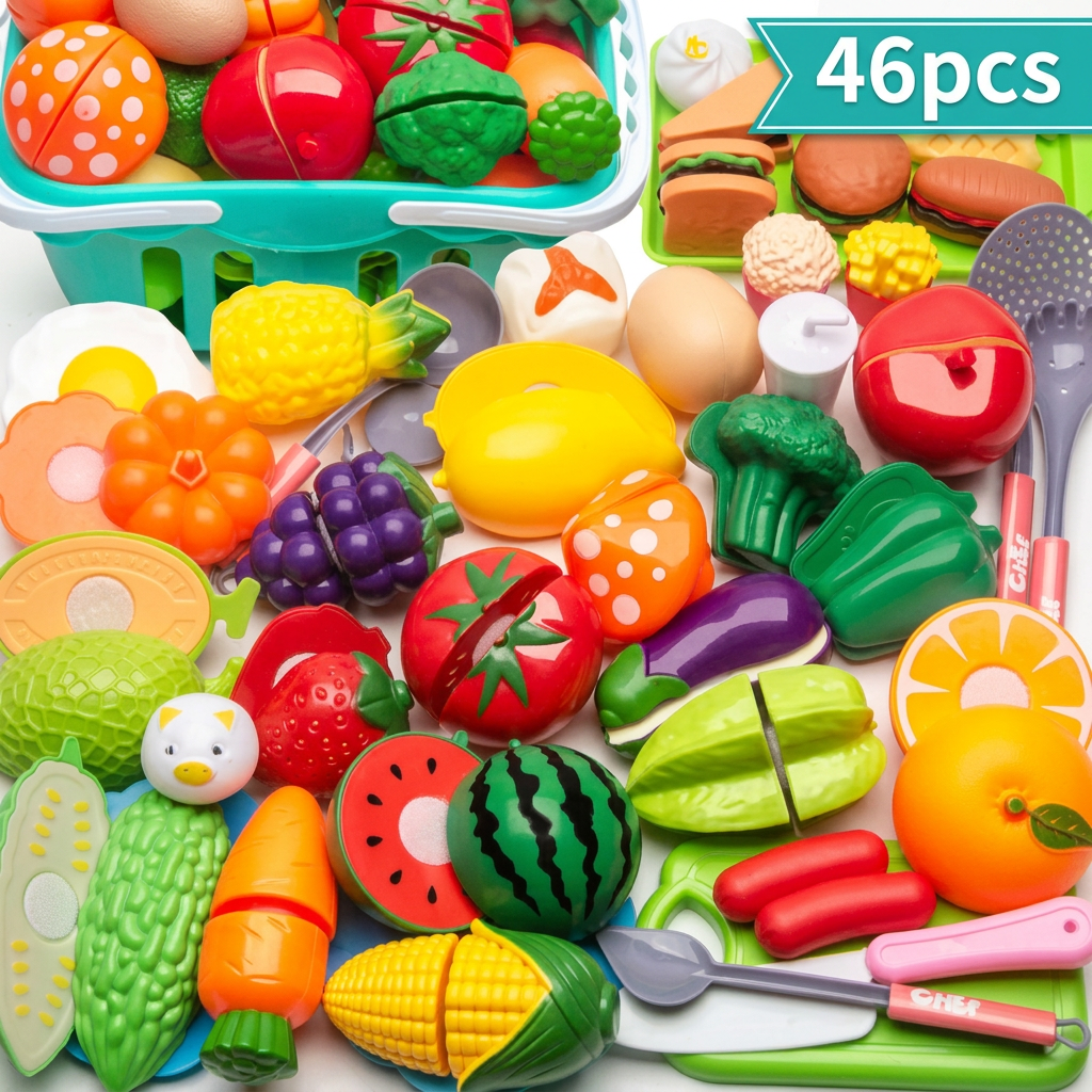 Cuttable Fruits and Vegetables Play Set