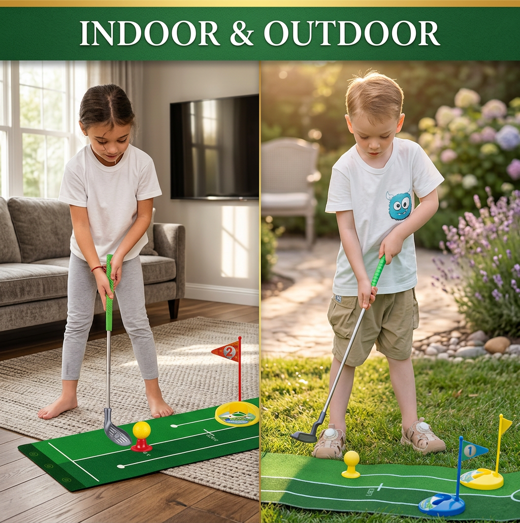 Kids Golf Set with Adjustable Clubs – Perfect for Backyard Play