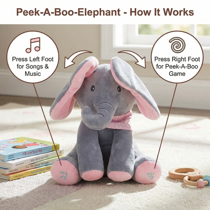 Peek-A-Boo-Elephant - Interactive Plush Toy