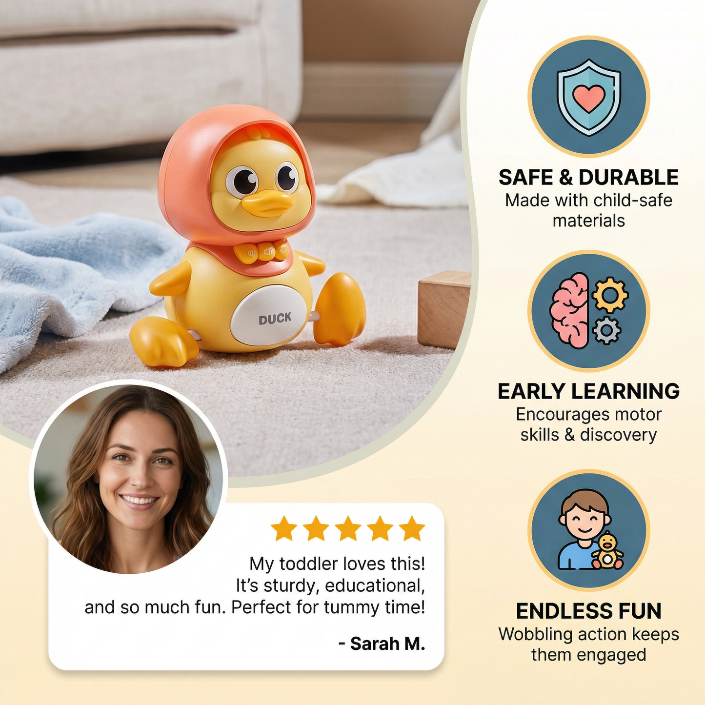 Wobbling Duck Family Kids Toy