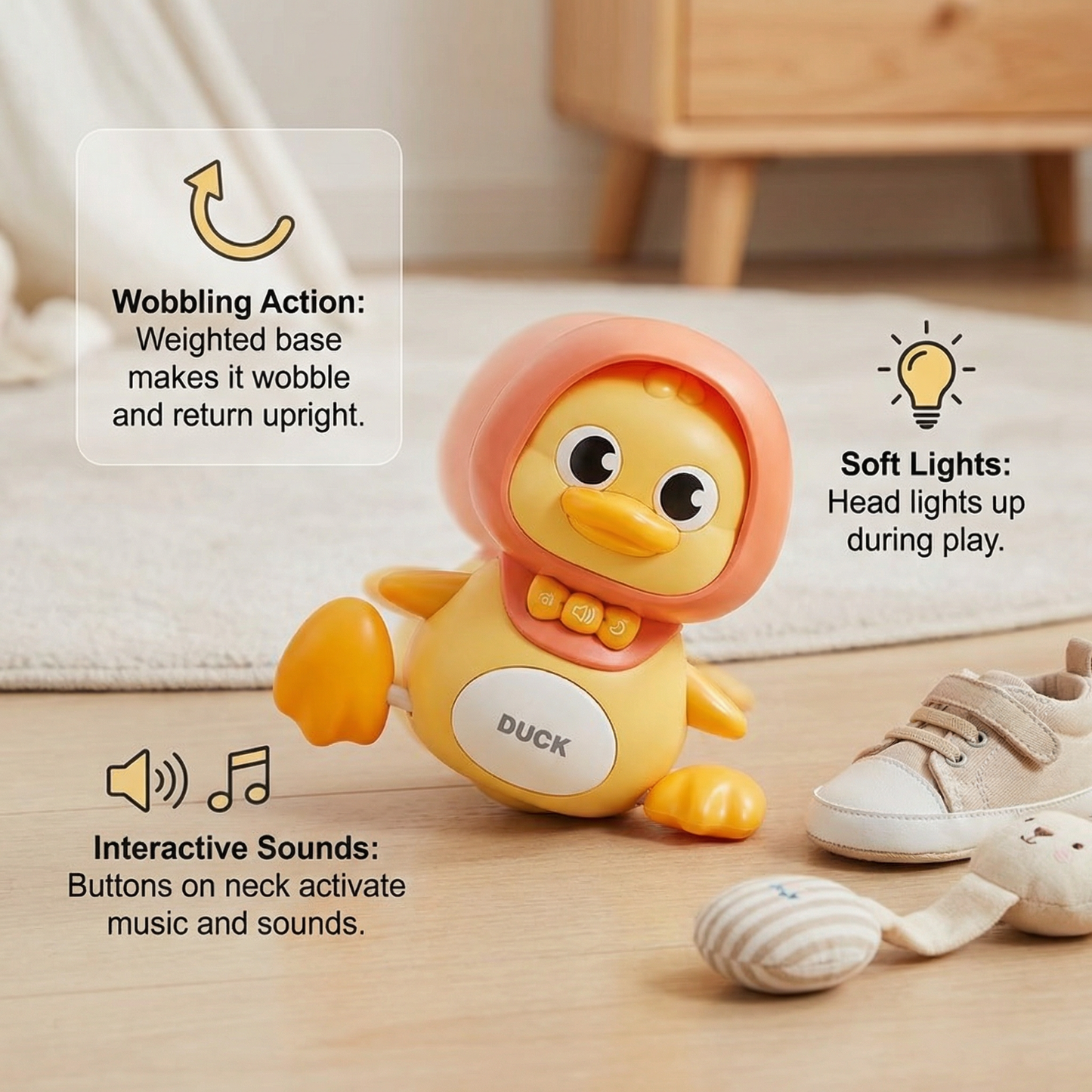 Wobbling Duck Family Kids Toy