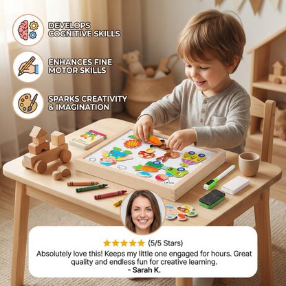 2-in-1 Montessori Magnet Drawing Board