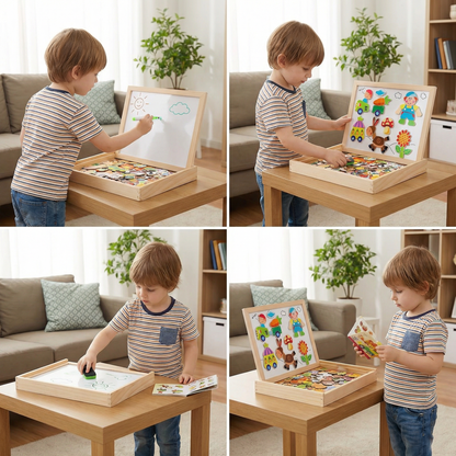 2-in-1 Montessori Magnet Drawing Board