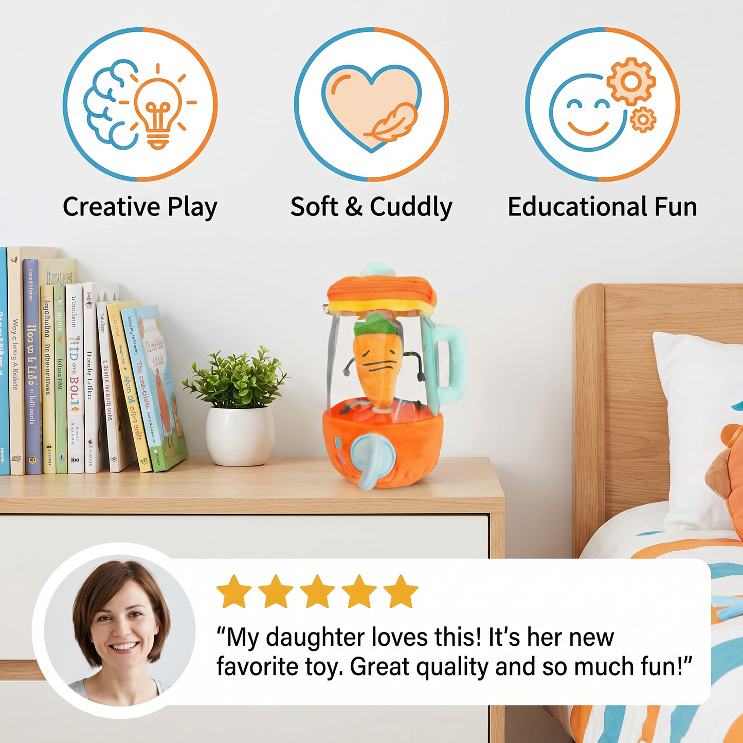 Funny Carrot Mixing Kids Plush Toy