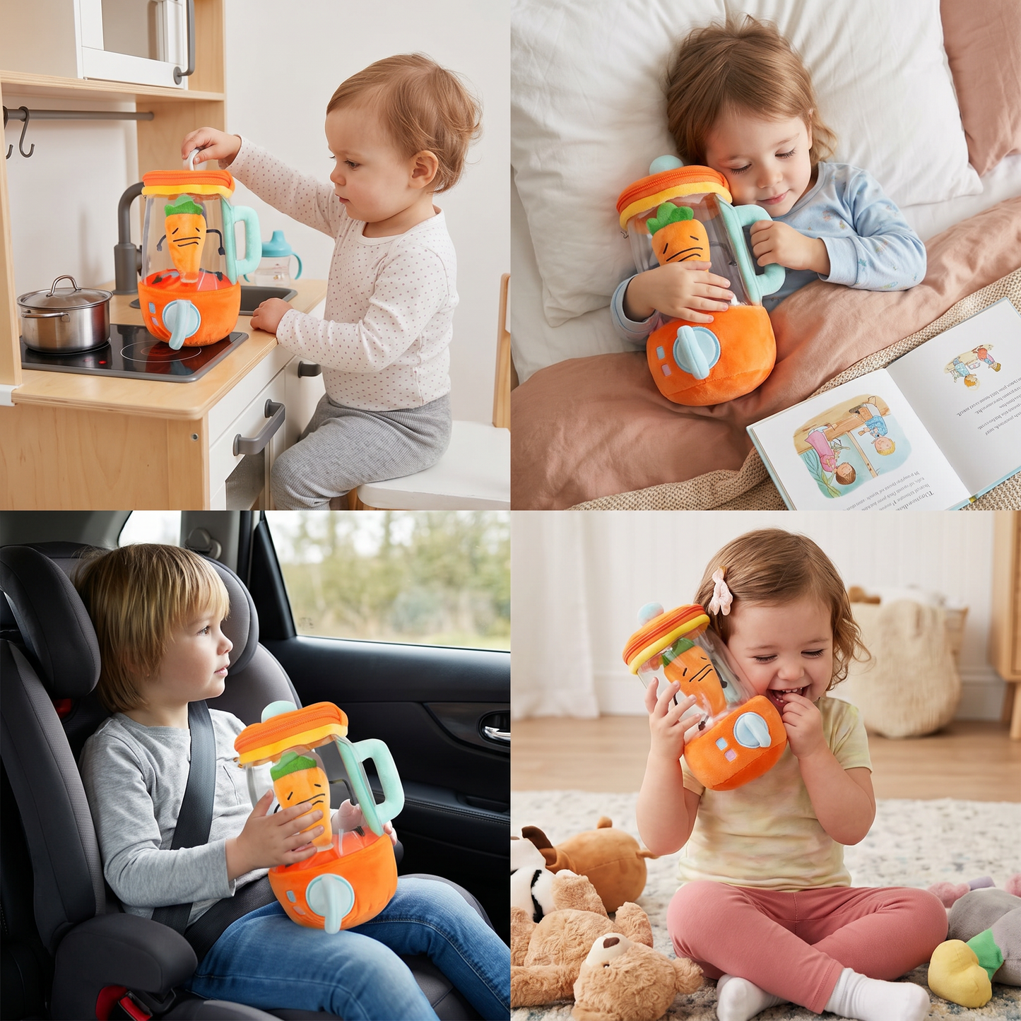 Funny Carrot Mixing Kids Plush Toy
