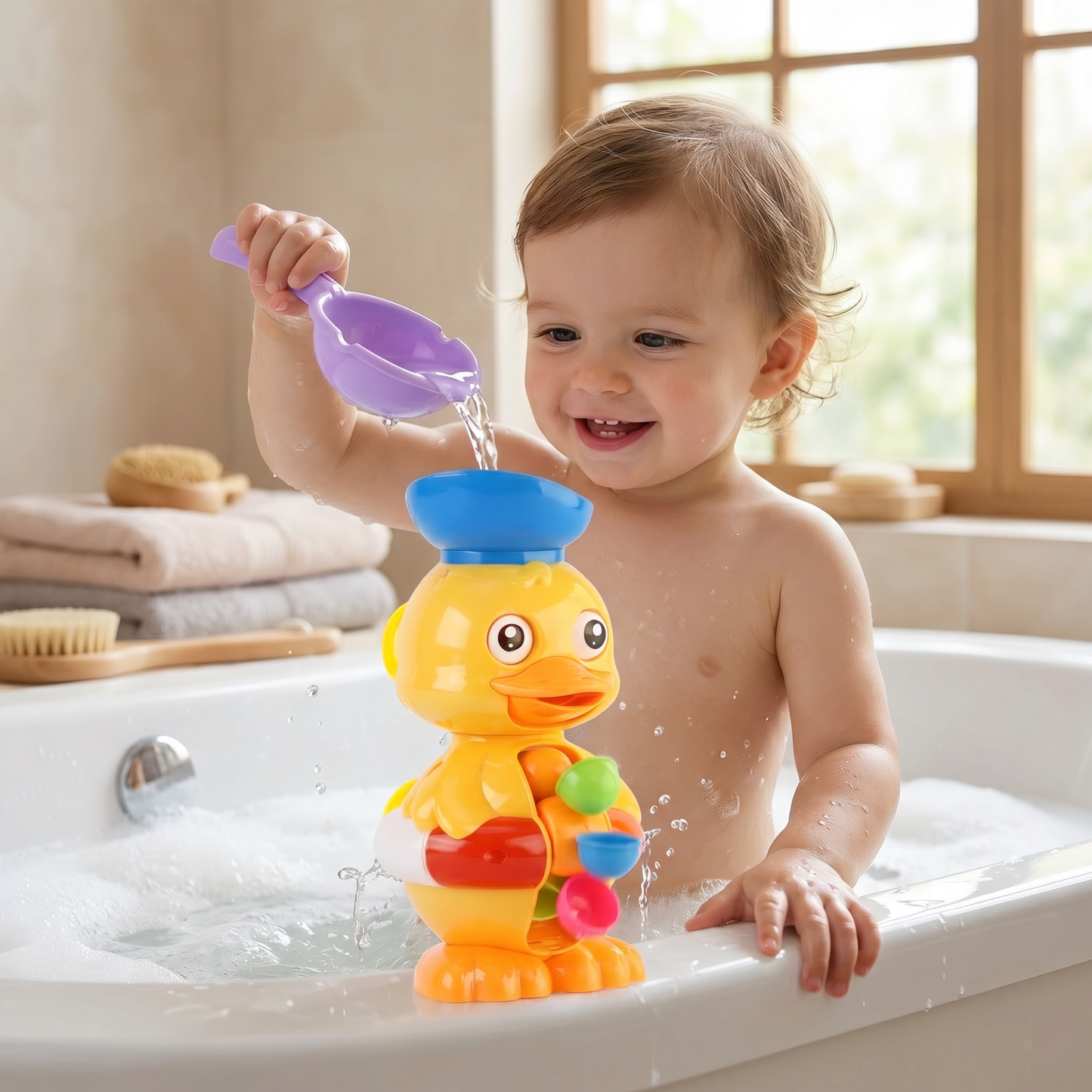 Water Wheel Bath Duck Toy