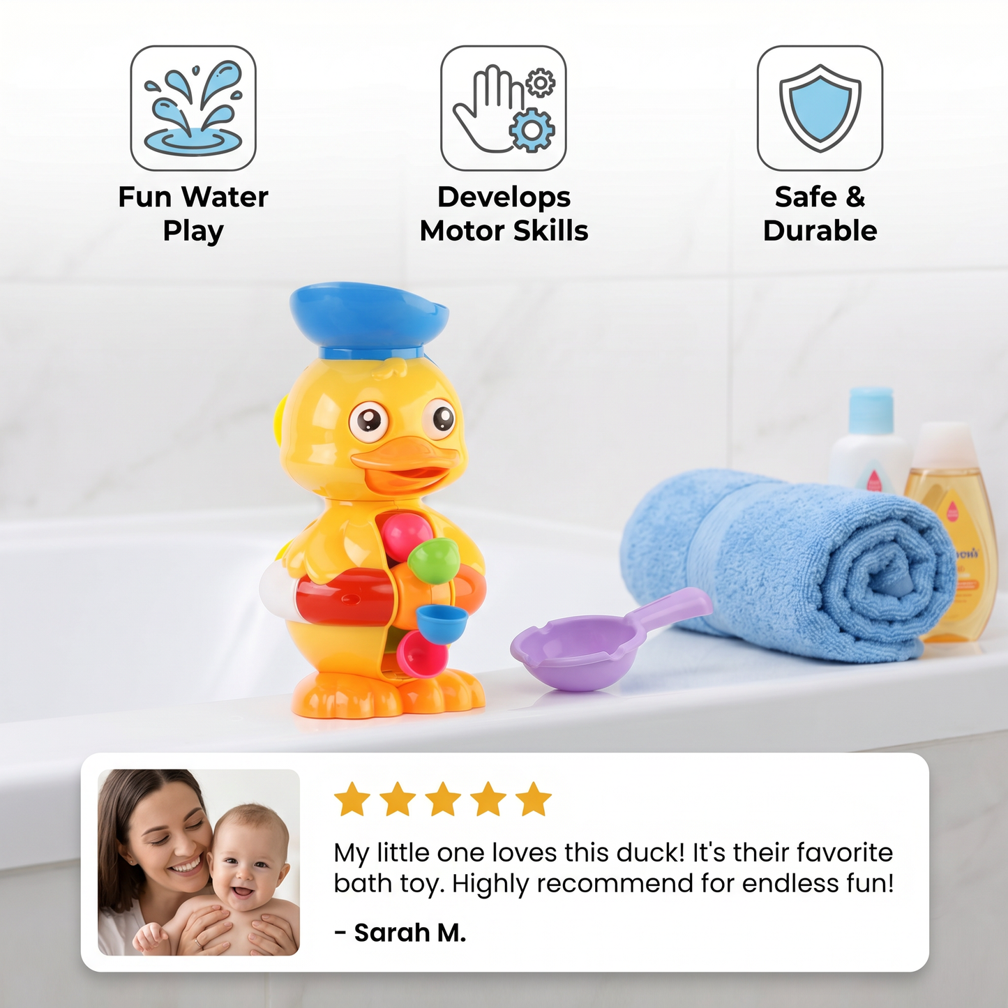 Water Wheel Bath Duck Toy