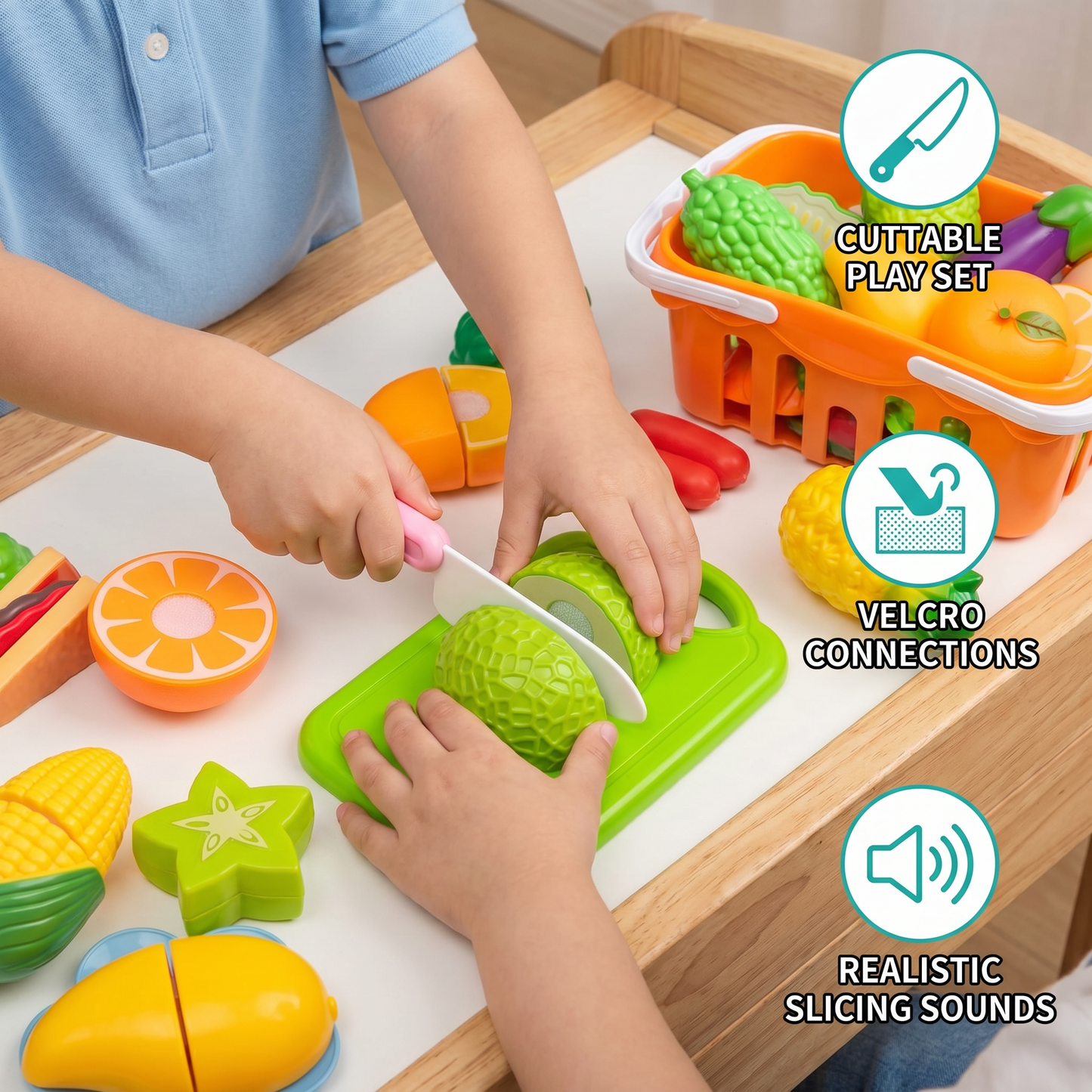 Cuttable Fruits and Vegetables Play Set