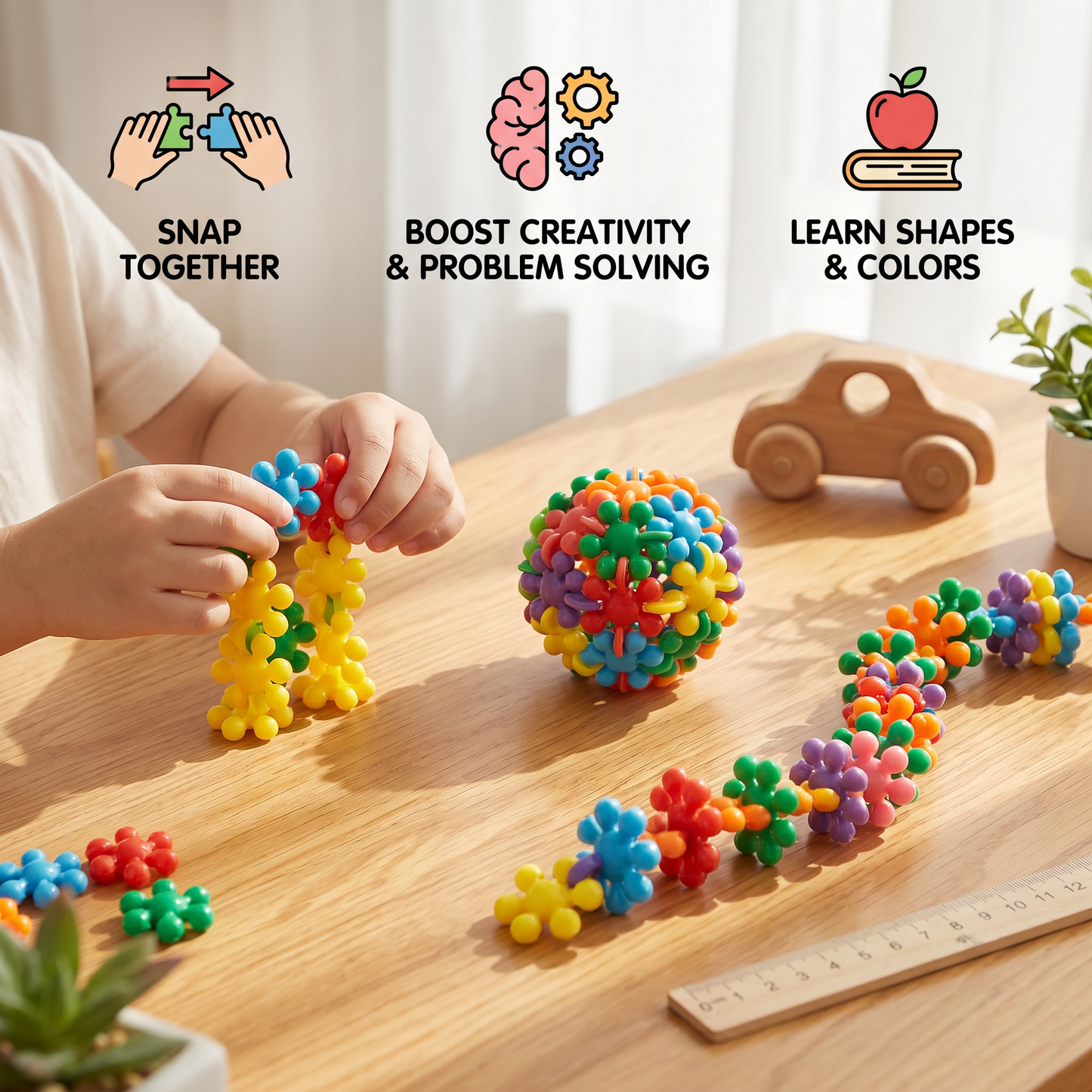 Montessori Snowflake Building Blocks