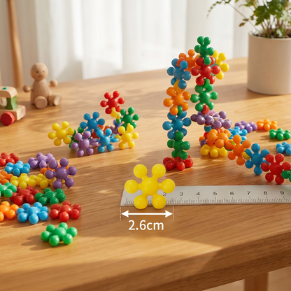 Montessori Snowflake Building Blocks