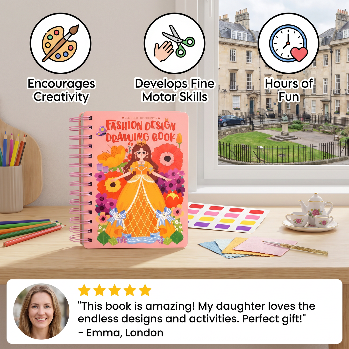 Princess Fashion Design Drawing and Craft Book
