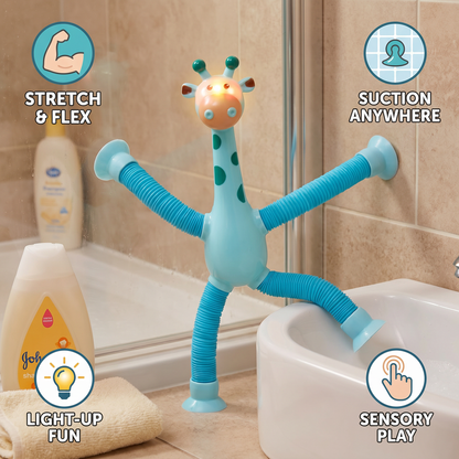 Sensory suction cup giraffe baby toy