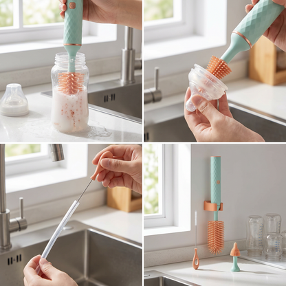 BottleClean - Electric Baby Bottle Cleaner Set