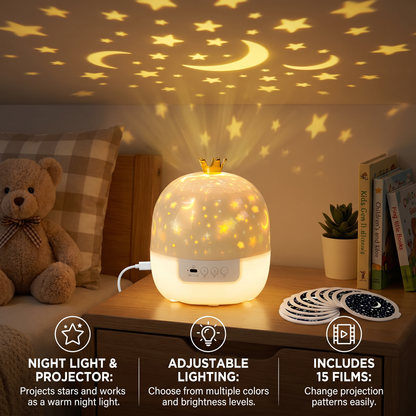 2-in-1 children's night light and projector