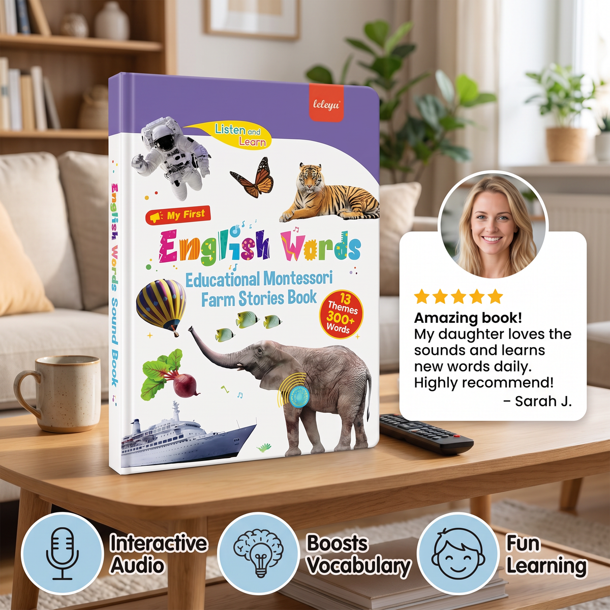 Talking English learning book for children